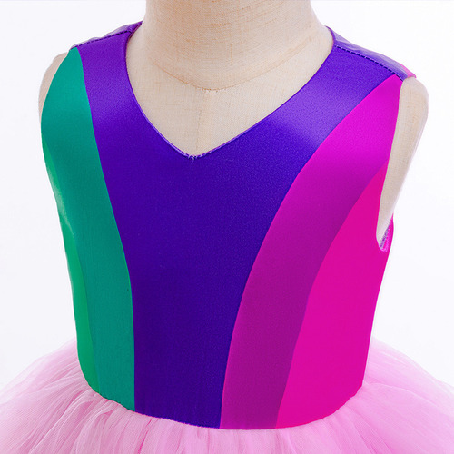 Disfraz De Trolls Poppy Cosplay Vestido Niña Fiesta