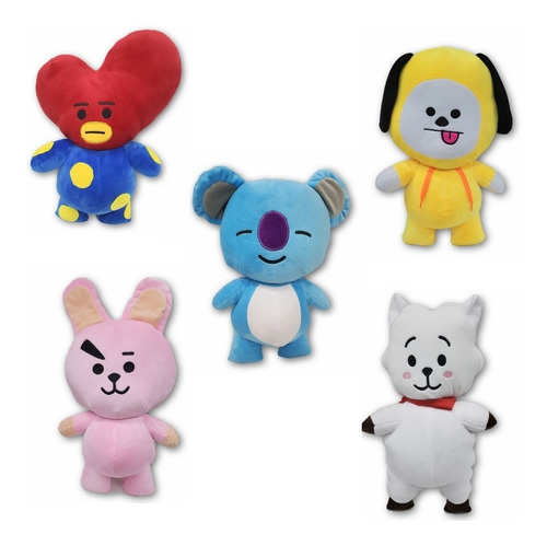 Peluche Bts Bt21 Shooky, Tata , Chimmy , Rj Grande 45 Cms