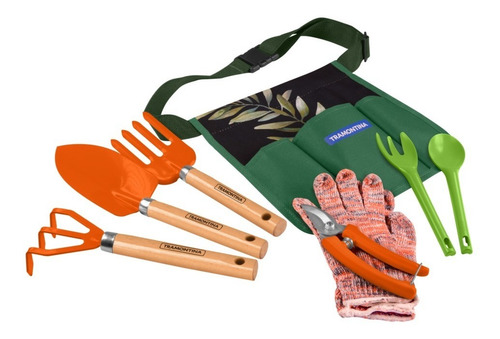 Kit Cinto Porta Herramientas De Jardinería 8 Pz Tramontina