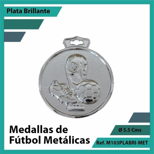 Medallas En Bogota De Futbol Plata Metalica M103pla