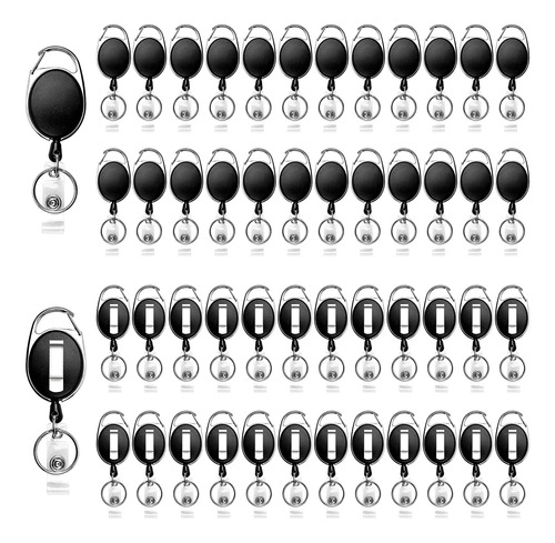 Paquete De 50 Carretes Retrctiles Para Insignias Heave Duty 