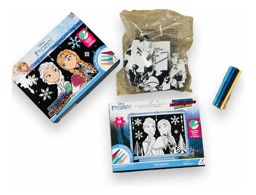 Rompecabezas De Frozen Elsa Y Ana Aterciopelado Par Colorear (Usado)