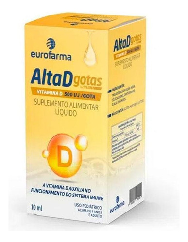 Vitamina Alta D 500ui Gotas 10ml
