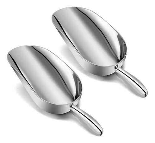 , Duo Cucharas Pala De Hielo 12 Oz Dulces Aluminio Duradera