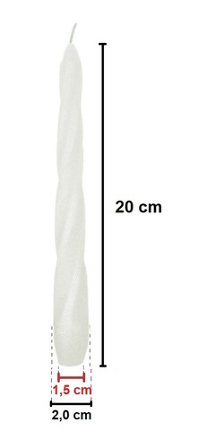 Imagem 2 de 2 de 10 Vela Para Castiçal 20 Cm 11 Cores Festa Evento Decoração