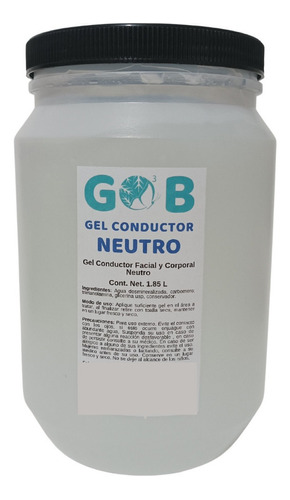 Gel Conductor Neutro Para Aparatología - Gob - 1.85 Litros
