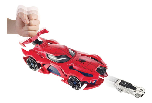 Hot Wheels Marvel Spider-man Web-car Launcher Con Ojos Activ
