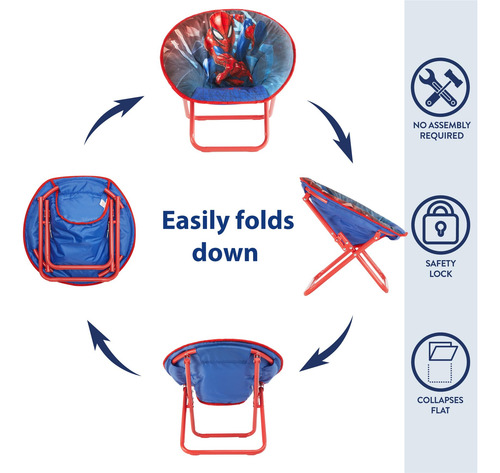 Silla De Platillo Spiderman Para Niños Pequeños