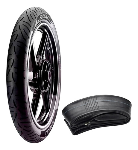 Combo Pirelli 60/100-17 Super City +camara Hfk Reforzada . P