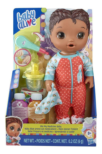 Boneca Baby Alive Negra Medicine Baby Hasbro Original E6941