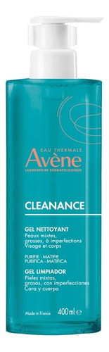 Gel Limpiador Avène Cleanance Purificador Rostro 400ml Tipo Grasa Con Imperfecciones Día/noche
