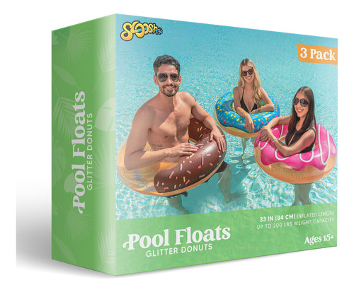 Flotador Inflable Para Piscina Con Forma De Rosquilla Joyin
