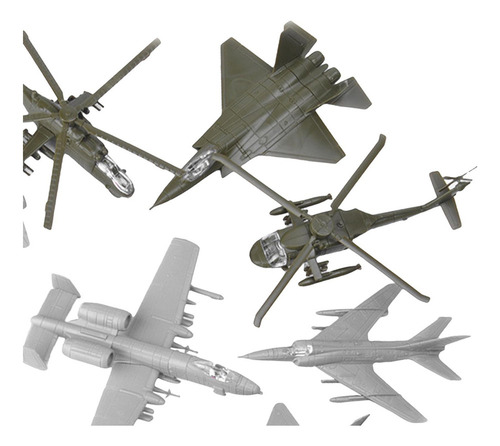 8x 4d Fighter Diy Ensamblado Avión Modelo De Pantalla
