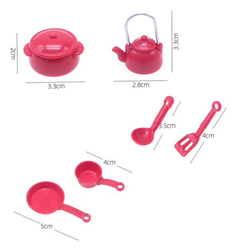 3 Utensilios De Cocina Para Casa De Muñecas, Utensilios De