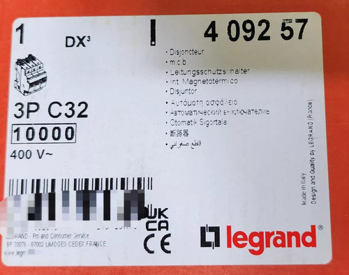 Interruptor Automatico 3p 32a Curva C 15ka 409257 Legrand