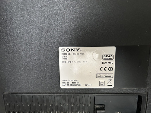 Tv Sony Bravia 32`` - Kdl32hx750 - No Funciona. (Usado)