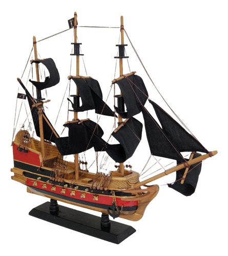Barco Caravela Decorativo 50 Cm - Réplica Em Madeira Maciça