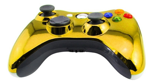 Joystick Xbox 360 Control Mando Cableado Pc Dorado Cromo