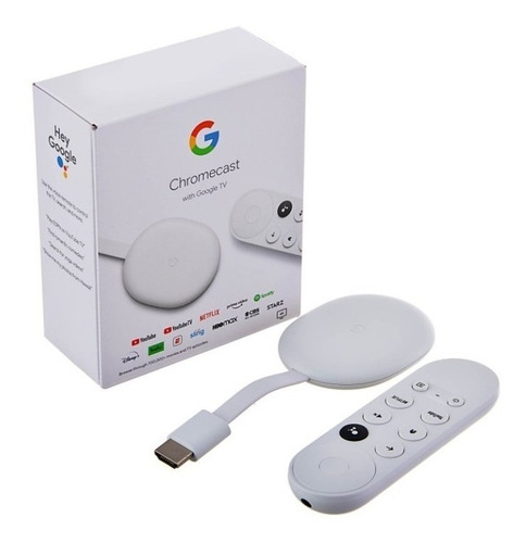 Google Chromecast with Google TV de voz 4.ª generación 4k 8GB snow con 2GB de memoria RAM