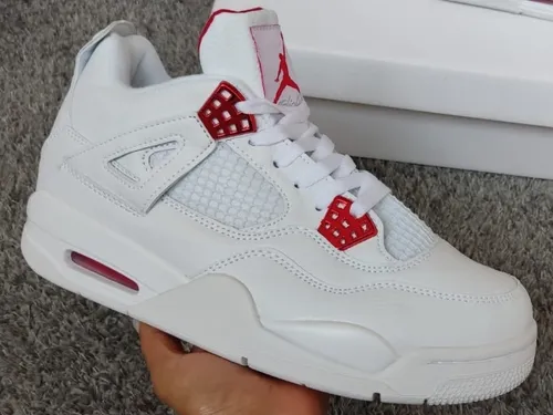 Retro 4 blanco con rojo hot sale