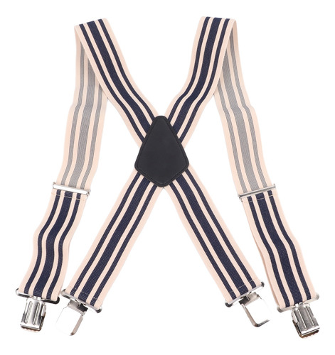 Tirantes Para Hombre Con 4 Clips, Elegantes Rayas, Anchas Y