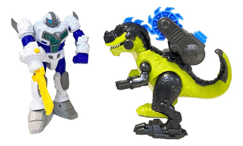 Warrior Tech Robot Vs T-wrecker Verde Luz Movimiento Premium