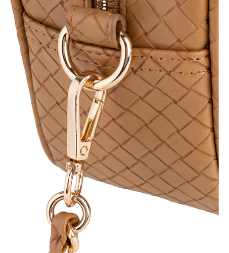 Bolsa Crossbody Cloe Kayusi I Grande Color Marrón Claro