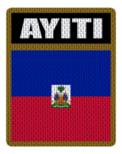 Parche Termoadhesivo 7,5cm Vfl Bandera Haiti Modelo 01 Modelo 01