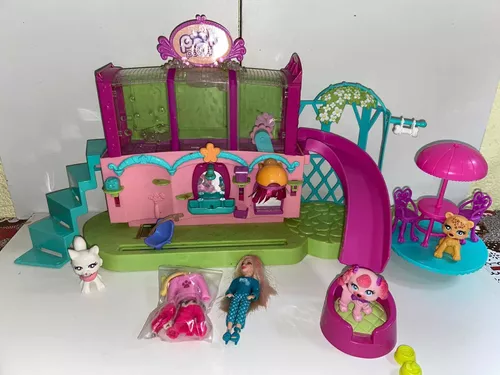 Kit 2 Cenários Polly Pocket Salão de Beleza e Pet Shop Mattel