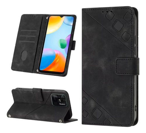 ( Funda Tipo Cartera Con Tapa En Relieve Para Xiaomi Redmi 10c
