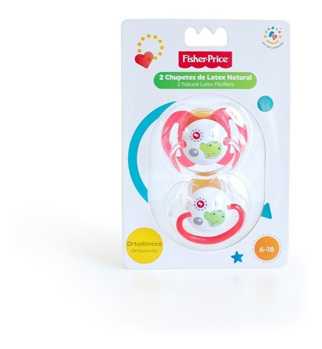 Chupete X2 Ortodontico Latex 6-18 Fisher Price En Magimundo