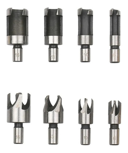 Imagen 1 de 2 de Kit Juego Brocas De Avellanado Carpinteria Chaflan 8 Pcs Kam