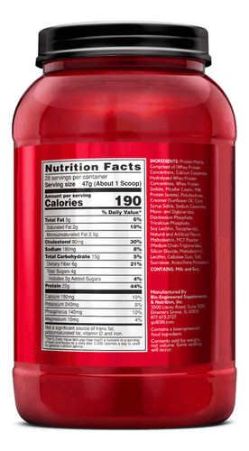 Proteína Whey Syntha-6 Vainilla 1.32 Kg - Bsn Vainilla Ice Cream