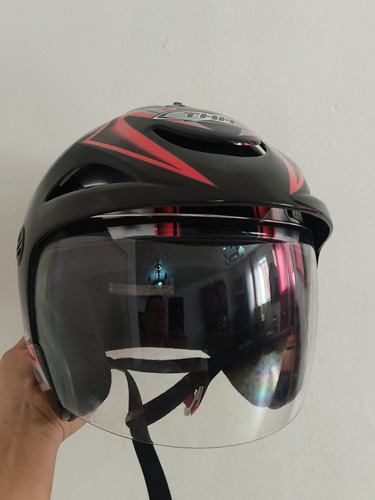 Casco De Moto Semi Integral Talla M Con Visera 