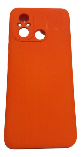 Funda de silicona compatible con Xiaomi Redmi 12c, color naranja aterciopelado