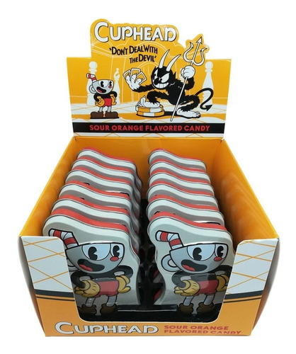 Dulces Importados - Cuphead Tin Sabor Naranja - 12 Pzas