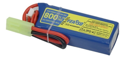 Bateria Para Airsoft Lipo 11.1v 800mah 15c Feasso Ffb-025