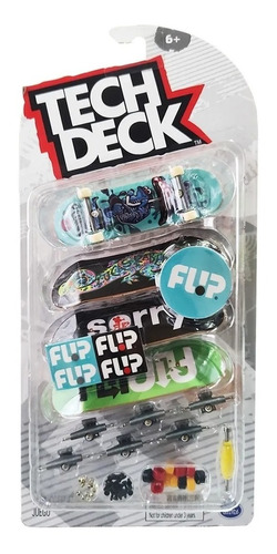 Imagen 1 de 3 de Tech Deck Pack X4 Patinetas Skate Para Dedos - Skateboard