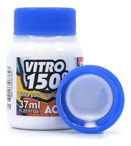 Tinta Vitro 150° Acrilex 37ml Cor 519 - Branco