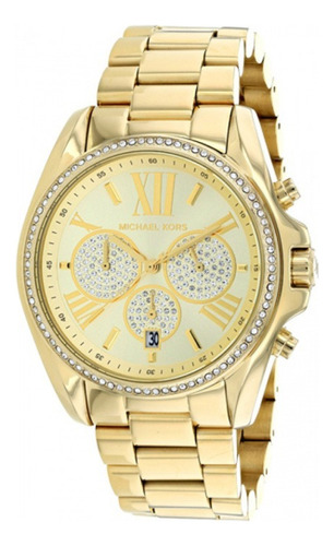 Reloj Michael Kors Mk Mk6538 Dorado Pave Cronógrafo Original