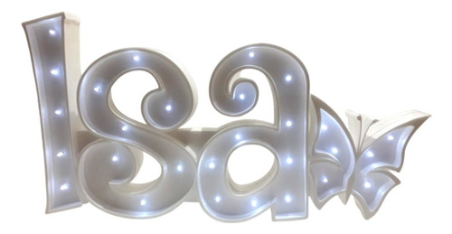 Imagen 9 de 10 de Nombres Iluminados 6 Letras 30 Cm Tu Nombre Polyfan Luces