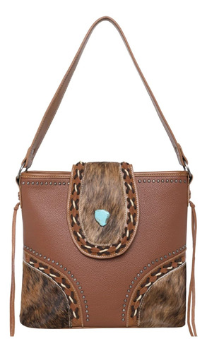 Montana West Bolso Hobo De Piel De Vaca Para Mujer Marrón Ta