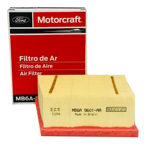 Imagem 1 de 6 de Filtro De Ar Original Ford Motorcraft Nova Ecosport 1.6 16v
