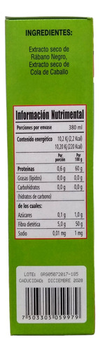 Rabano Negro Reforzado Tonico 380ml