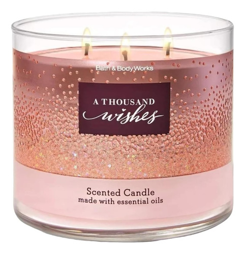 Bath And Body Works A Mil Deseos Vela De 3 Mechas 14.5 Onzas