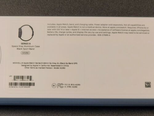 Nuevo Apple Watch Series 6 Gps 44 Mm Caja De Aluminio Gri...
