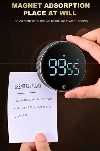 Timer Digital Imã Alarme Sonoro Cronômetro Regressivo