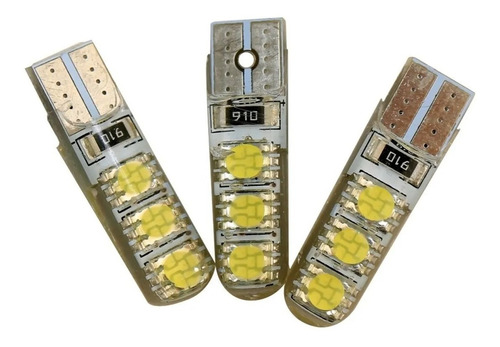 Lampara Led Posición Tablero T10 6 Smd Canbus Siliconados 