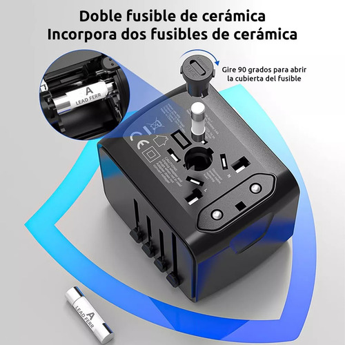 Enchufe Adaptador De Viaje Universal Todo En Uno