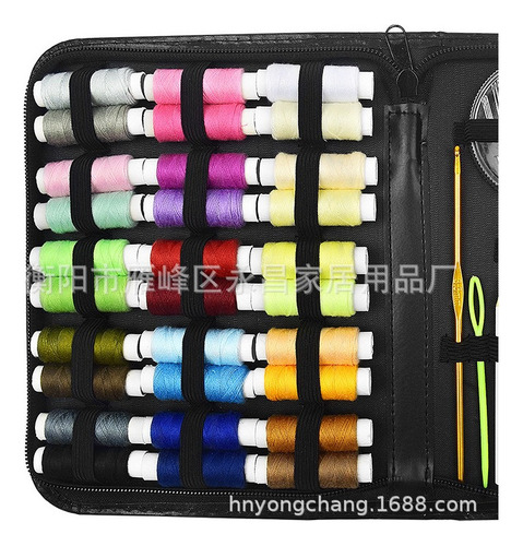 Kit De Costura Portátil 100pcs Tijeras Hilo Aguja Deddal Y